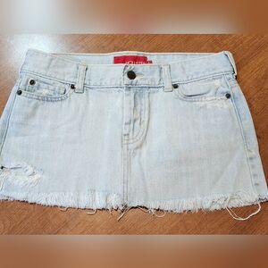 Hollister Light Blue Denim Mini Skirt, Size 1 SEE POCKET PIC